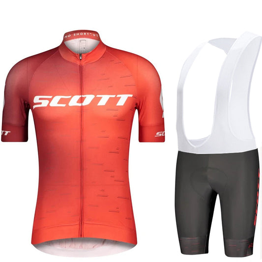 Scott Men Pro Cycling Jersey (Bib) Shorts Breathable Short Sleeve Bibs Kits