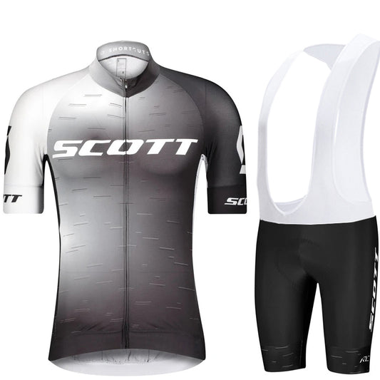 Scott Men Pro Cycling Jersey (Bib) Shorts Breathable Short Sleeve Bibs Kits