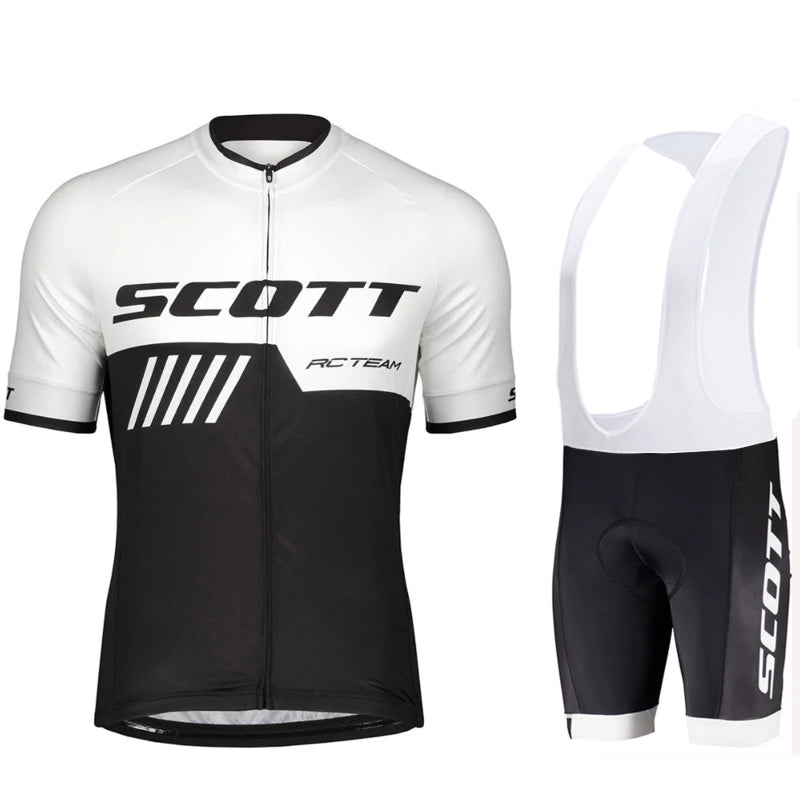 Scott Men Pro Cycling Jersey (Bib) Shorts Breathable Short Sleeve Bibs Kits