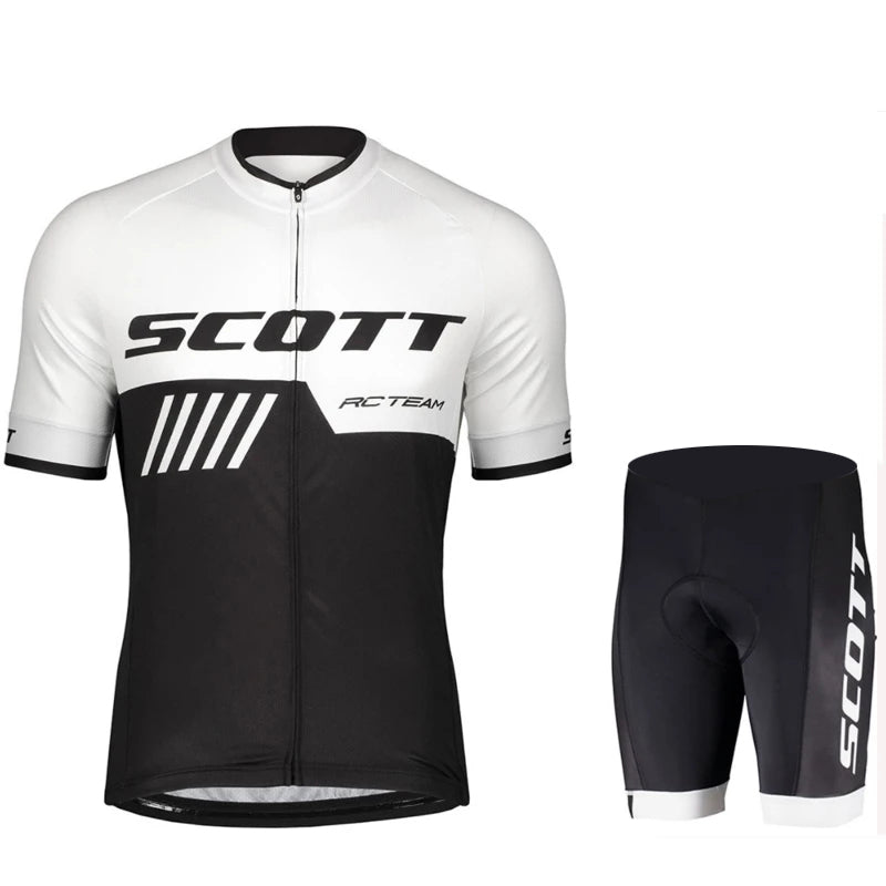Scott Men Pro Cycling Jersey (Bib) Shorts Breathable Short Sleeve Bibs Kits