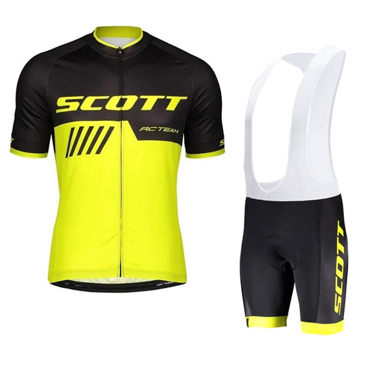 Scott Men Pro Cycling Jersey (Bib) Shorts Breathable Short Sleeve Bibs Kits