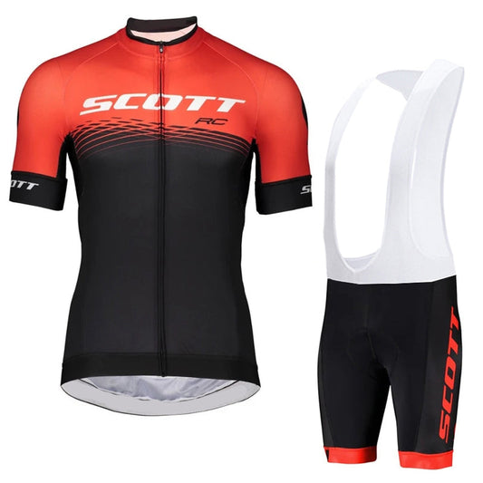 Scott Men Pro Cycling Jersey (Bib) Shorts Breathable Short Sleeve Bibs Kits