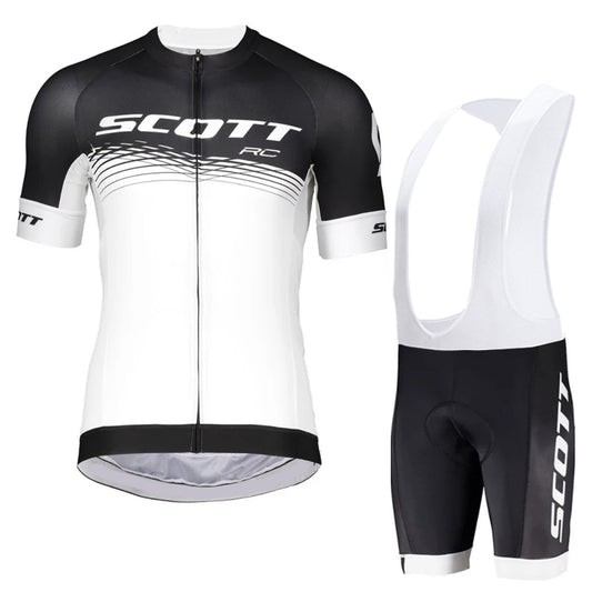 Scott Men Pro Cycling Jersey (Bib) Shorts Breathable Short Sleeve Bibs Kits
