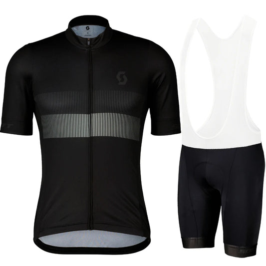 Scott Men Pro Cycling Jersey (Bib) Shorts Breathable Short Sleeve Bibs Kits