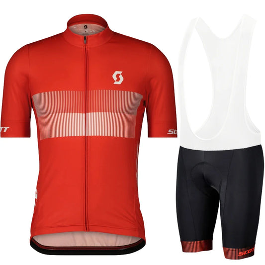 Scott Men Pro Cycling Jersey (Bib) Shorts Breathable Short Sleeve Bibs Kits