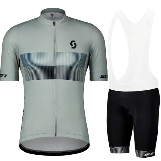 Scott Men Pro Cycling Jersey (Bib) Shorts Breathable Short Sleeve Bibs Kits