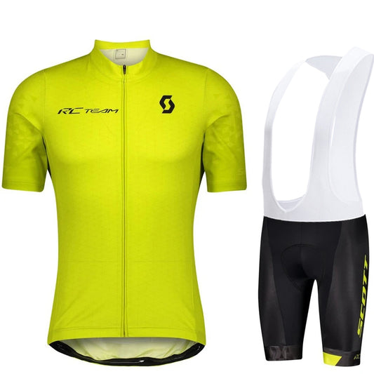 Scott Men Pro Cycling Jersey (Bib) Shorts Breathable Short Sleeve Bibs Kits