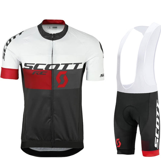 Scott Men Pro Cycling Jersey (Bib) Shorts Breathable Short Sleeve Bibs Kits