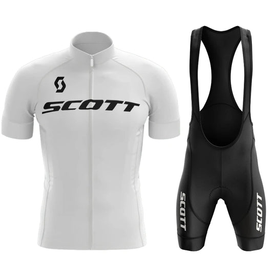 Scott Men Pro Cycling Jersey (Bib) Shorts Breathable Short Sleeve Bibs Kits