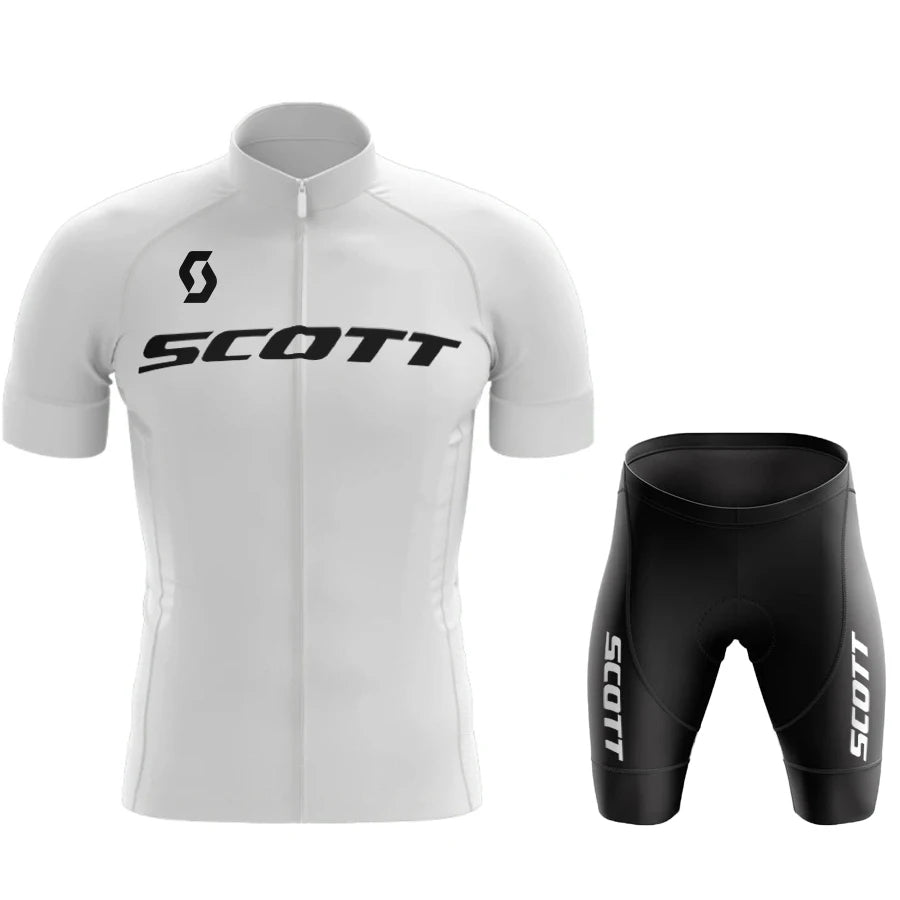 Scott Men Pro Cycling Jersey (Bib) Shorts Breathable Short Sleeve Bibs Kits