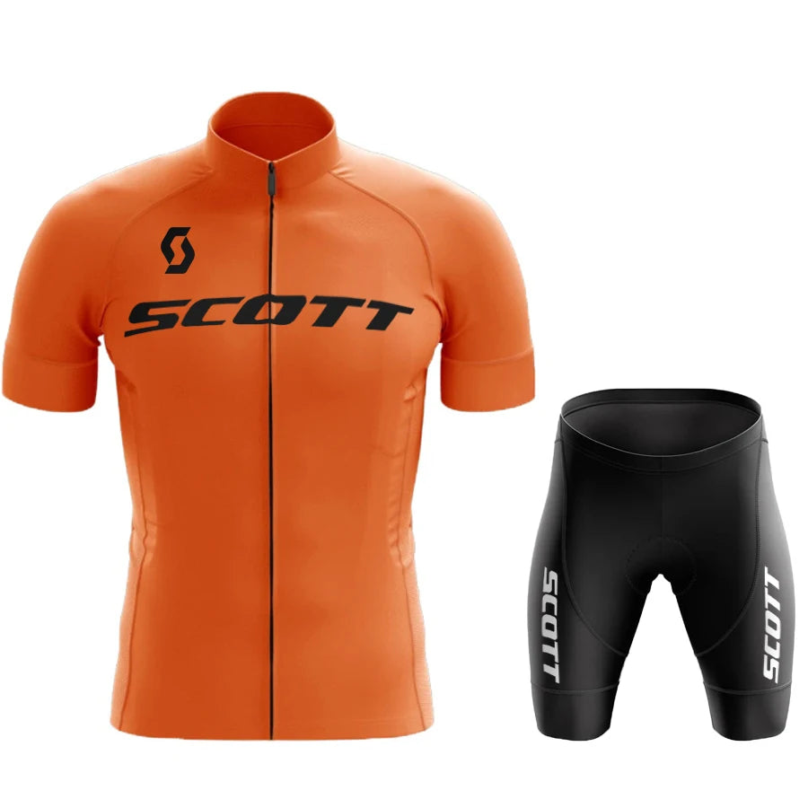 Scott Men Pro Cycling Jersey (Bib) Shorts Breathable Short Sleeve Bibs Kits