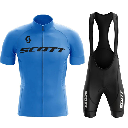 Scott Men Pro Cycling Jersey (Bib) Shorts Breathable Short Sleeve Bibs Kits