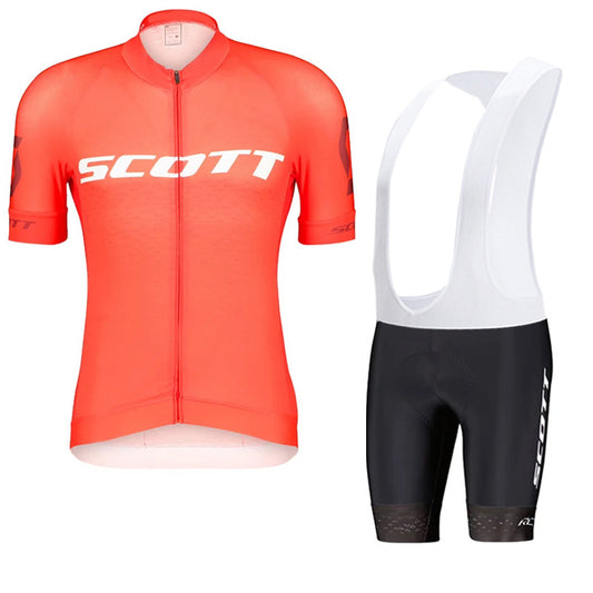Scott Men Pro Cycling Jersey (Bib) Shorts Breathable Short Sleeve Bibs Kits
