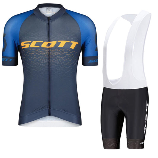 Scott Men Pro Cycling Jersey (Bib) Shorts Breathable Short Sleeve Bibs Kits