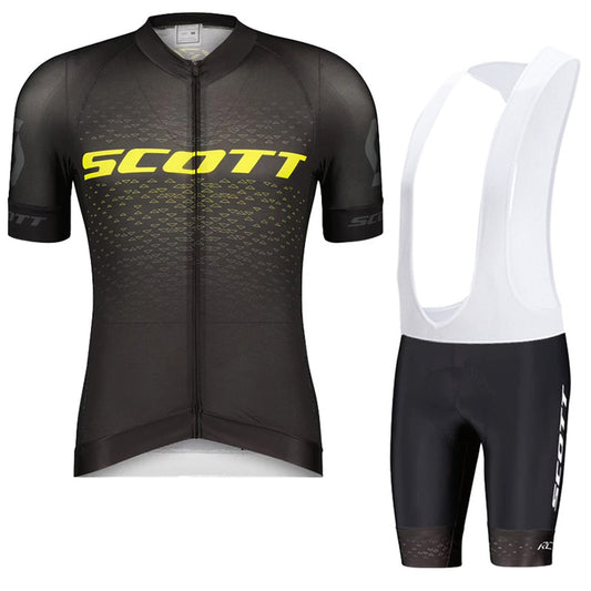 Scott Men Pro Cycling Jersey (Bib) Shorts Breathable Short Sleeve Bibs Kits
