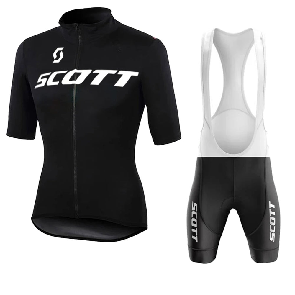 Scott Men Pro Cycling Jersey (Bib) Shorts Breathable Short Sleeve Bibs Kits