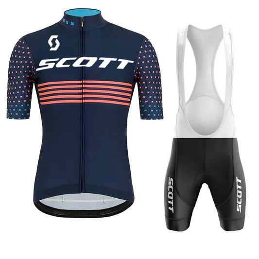 Scott Men Pro Cycling Jersey (Bib) Shorts Breathable Short Sleeve Bibs Kits