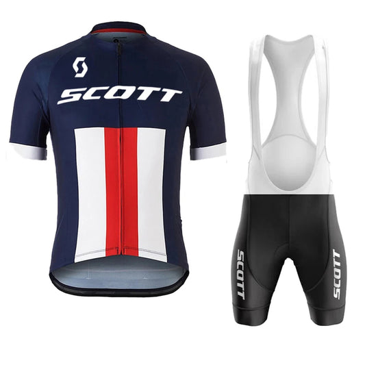 Scott Men Pro Cycling Jersey (Bib) Shorts Breathable Short Sleeve Bibs Kits