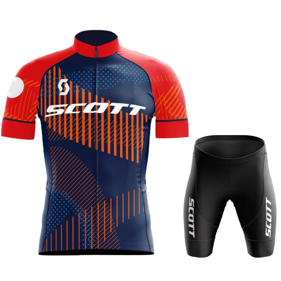Scott Men Pro Cycling Jersey (Bib) Shorts Breathable Short Sleeve Bibs Kits