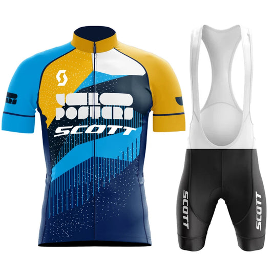 Scott Men Pro Cycling Jersey (Bib) Shorts Breathable Short Sleeve Bibs Kits