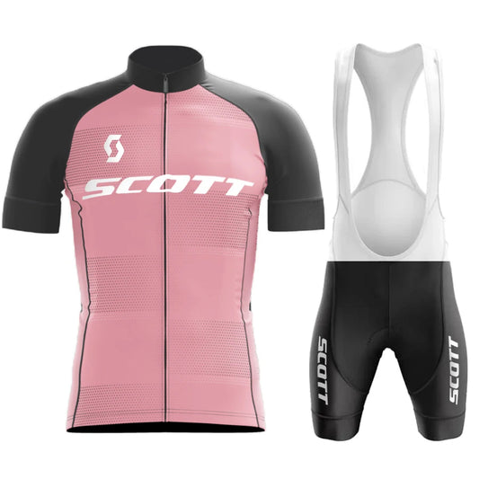 Scott Men Pro Cycling Jersey (Bib) Shorts Breathable Short Sleeve Bibs Kits