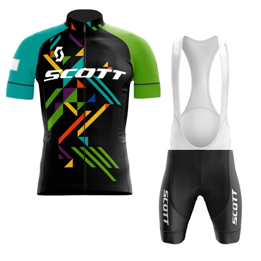 Scott Men Pro Cycling Jersey (Bib) Shorts Breathable Short Sleeve Bibs Kits