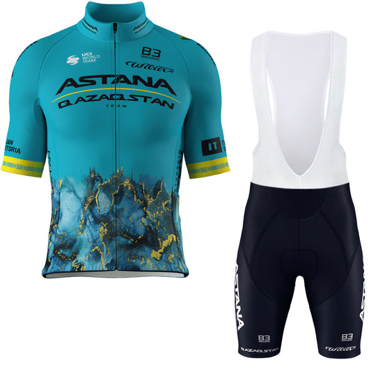 2025 Blue Pro Cycling Jersey (Bib) Shorts Breathable Short Sleeve Bibs Kits