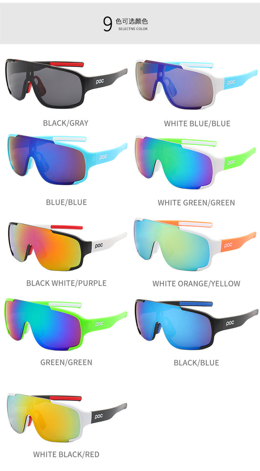 XSY-9316POC Cycling Glasses Sports Sunglasses, UV400 Protection Running Fishing Driving Baseball Glasses