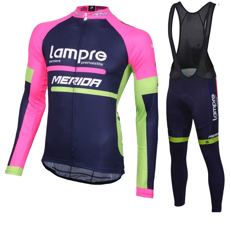 Merioa Mens Women Long Sleeve Cycling Jersey (Bib) Pants 861