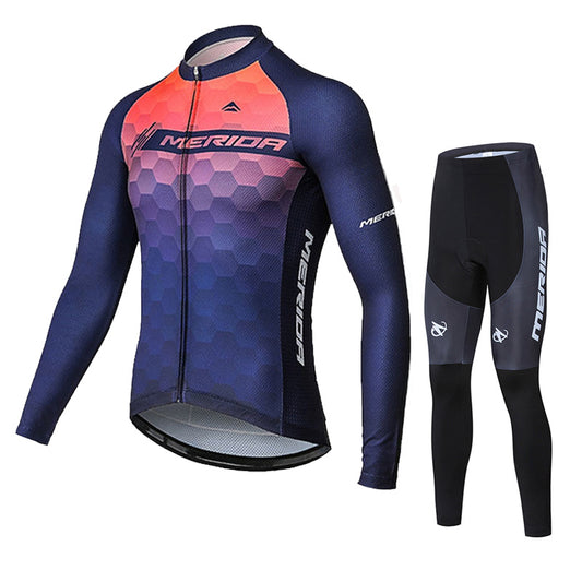 Merida Mens Women Long Sleeve Cycling Jersey (Bib) Pants 863