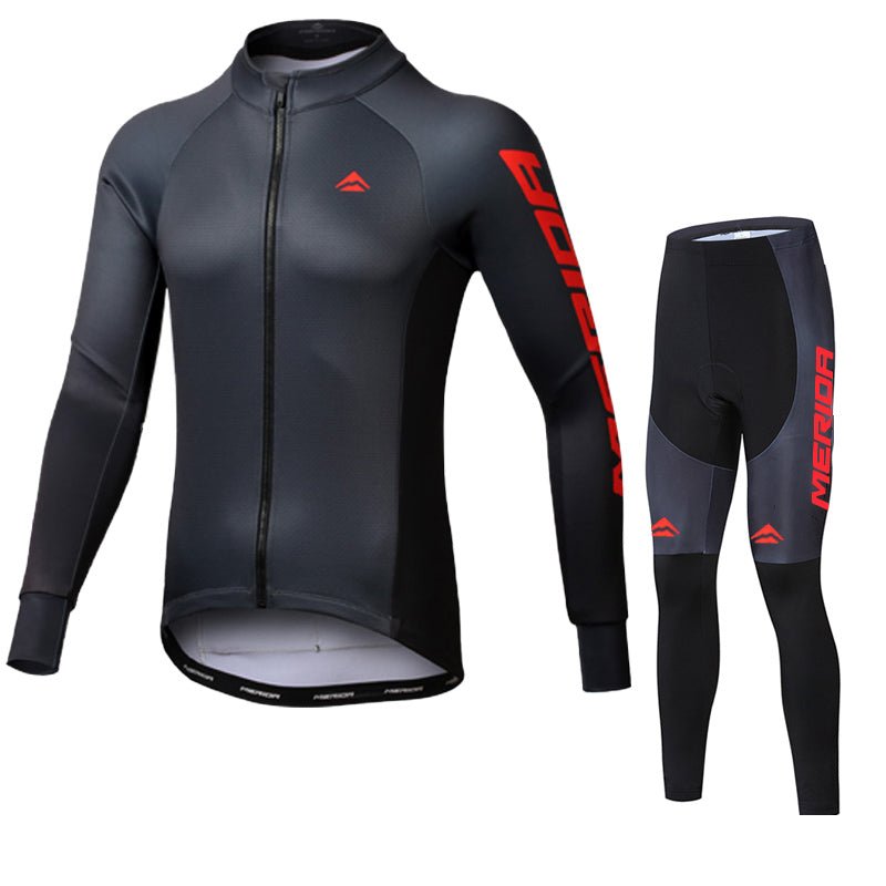 Merida Mens Women Long Sleeve Cycling Jersey (Bib) Pants 869
