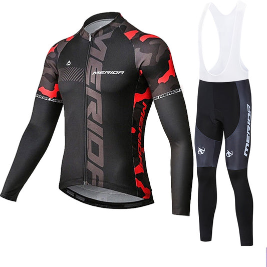 Merida Mens Women Long Sleeve Cycling Jersey (Bib) Pants 871