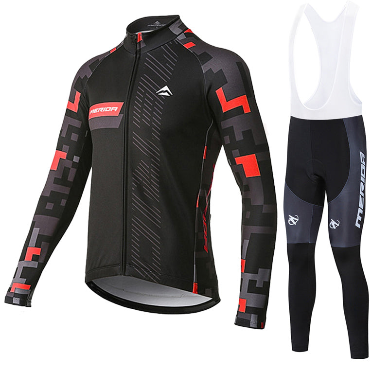 Merida Mens Women Long Sleeve Cycling Jersey (Bib) Pants 872
