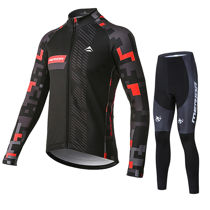 Merida Mens Women Long Sleeve Cycling Jersey (Bib) Pants 872