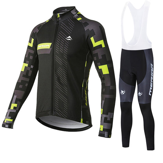 Merida Mens Women Long Sleeve Cycling Jersey (Bib) Pants 873