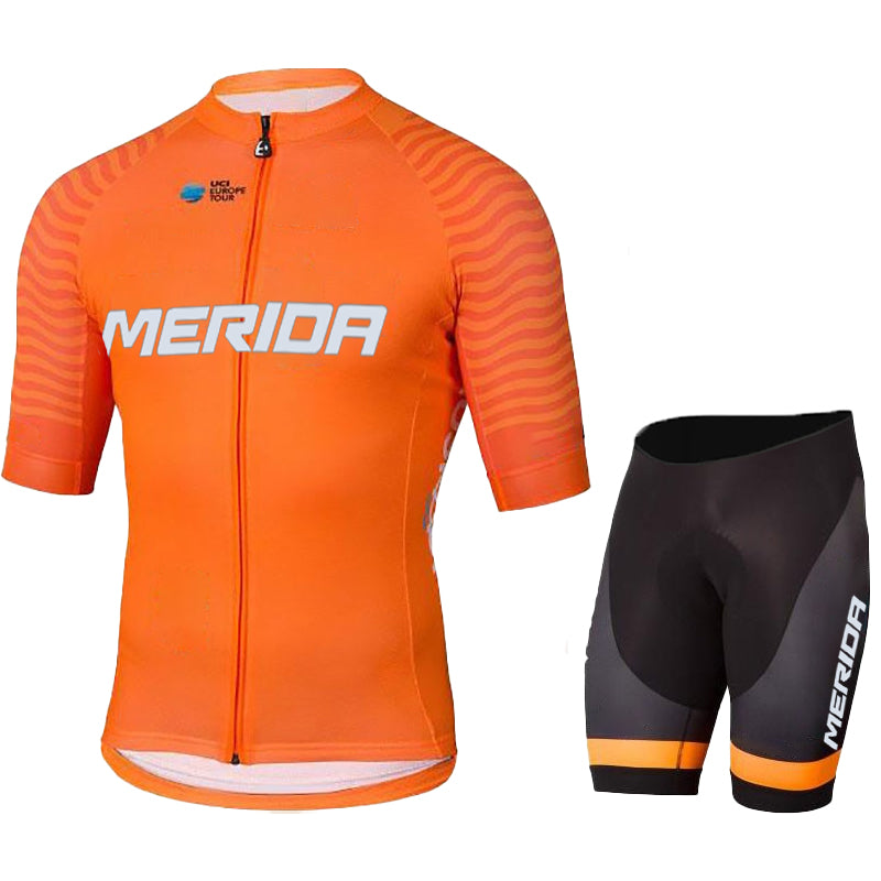 Men's Breathable Short Sleeve Cycling Jersey (Bib) Shorts Merida-879