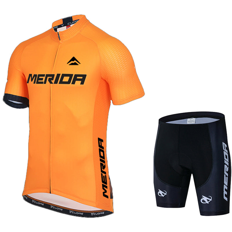 Men's Breathable Short Sleeve Cycling Jersey (Bib) Shorts Merida-894