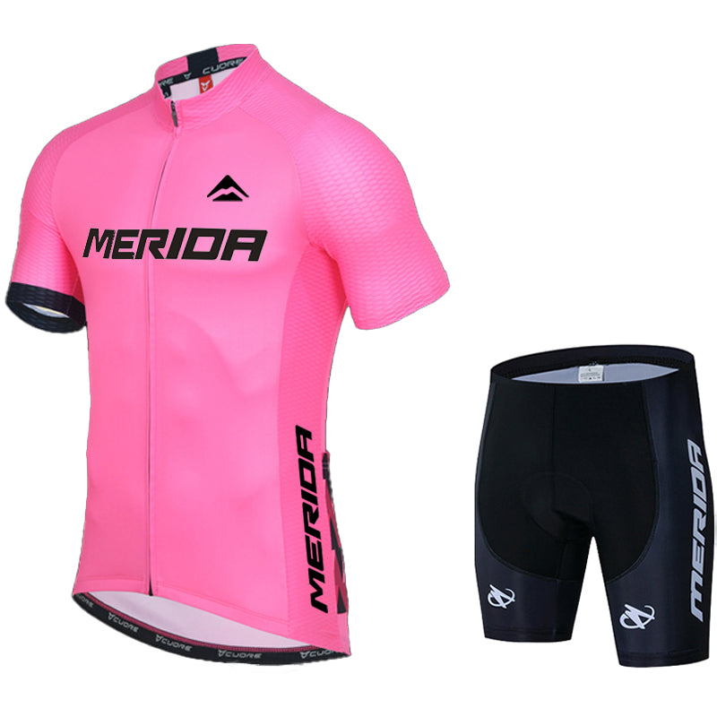 Men's Breathable Short Sleeve Cycling Jersey (Bib) Shorts Merida-895