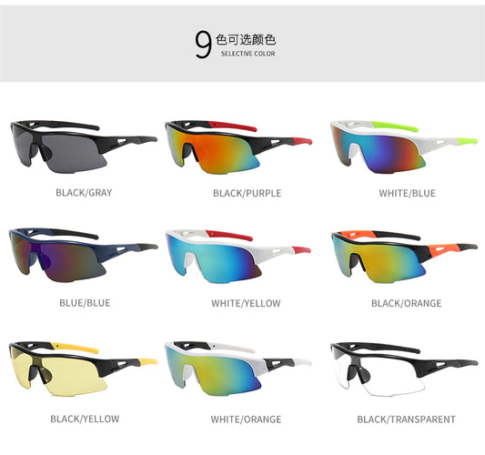 XSY-9185 Cycling Glasses Sports Sunglasses, UV400 Protection Running Fishing Driving Baseball Glasses