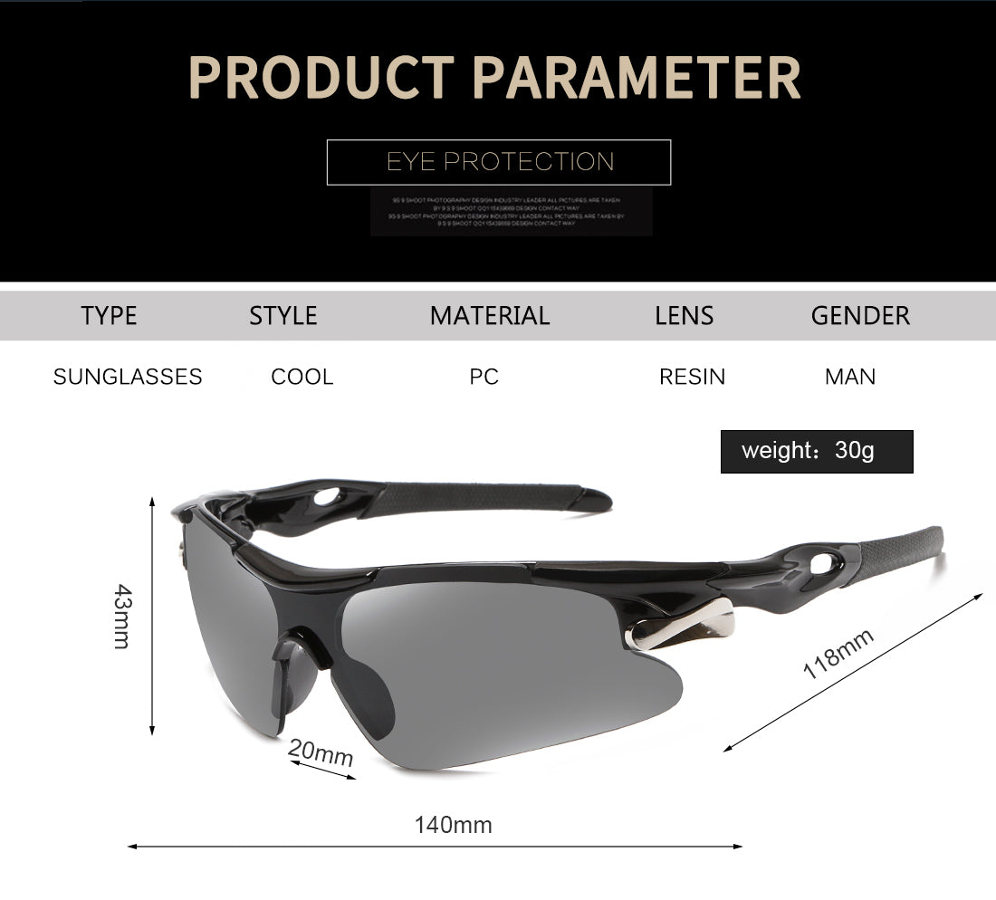 XSY-9206 Cycling Glasses Sports Sunglasses, UV400 Protection Running Fishing Driving Baseball Glasses for Men Women