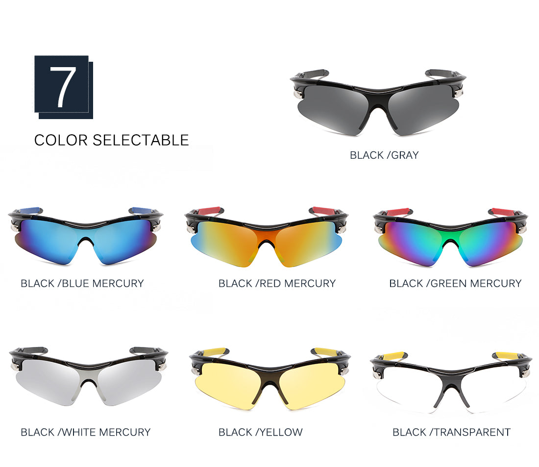 XSY-9206 Cycling Glasses Sports Sunglasses, UV400 Protection Running Fishing Driving Baseball Glasses for Men Women