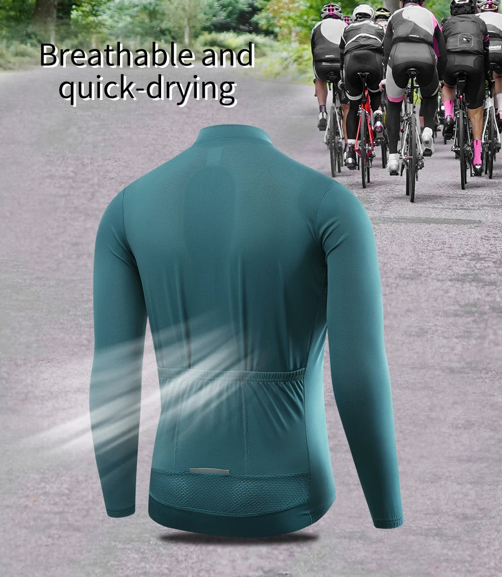WOSAWE Autumn Cycling Jersey Long Sleeve MTB Bicycle Cycling Clothing Mountain Bike Sportswear Bicycle Clothes Quick Dry