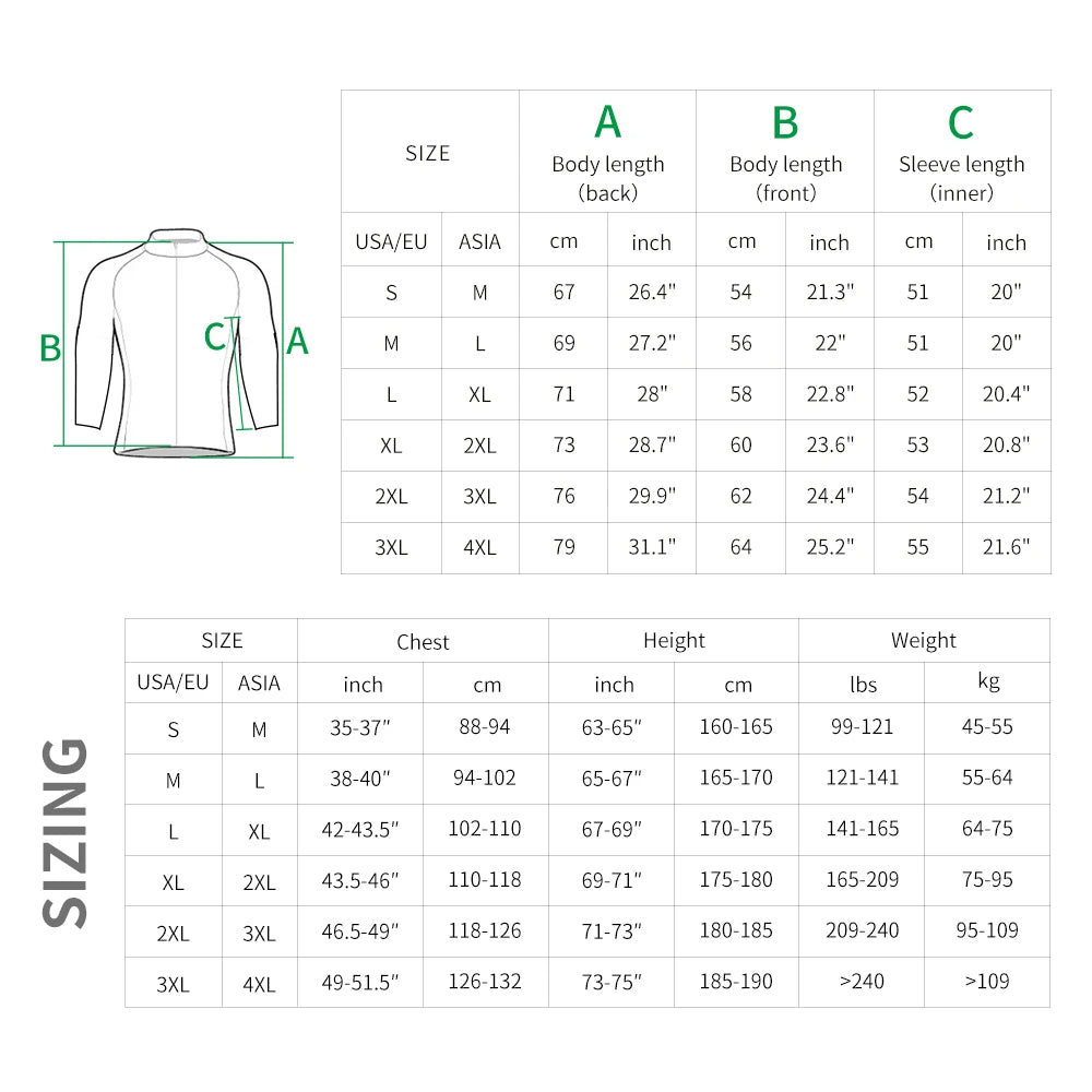 WOSAWE Autumn Cycling Jersey Long Sleeve MTB Bicycle Cycling Clothing Mountain Bike Sportswear Bicycle Clothes Quick Dry