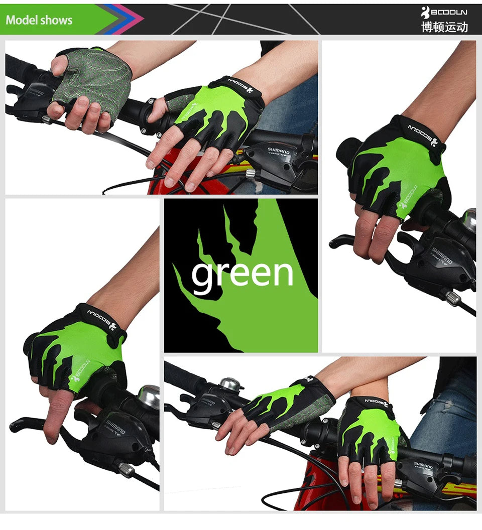 Elevate Your Ride: Sleek and Durable Half Finger Cycling Gloves BOODUN 2181082YY