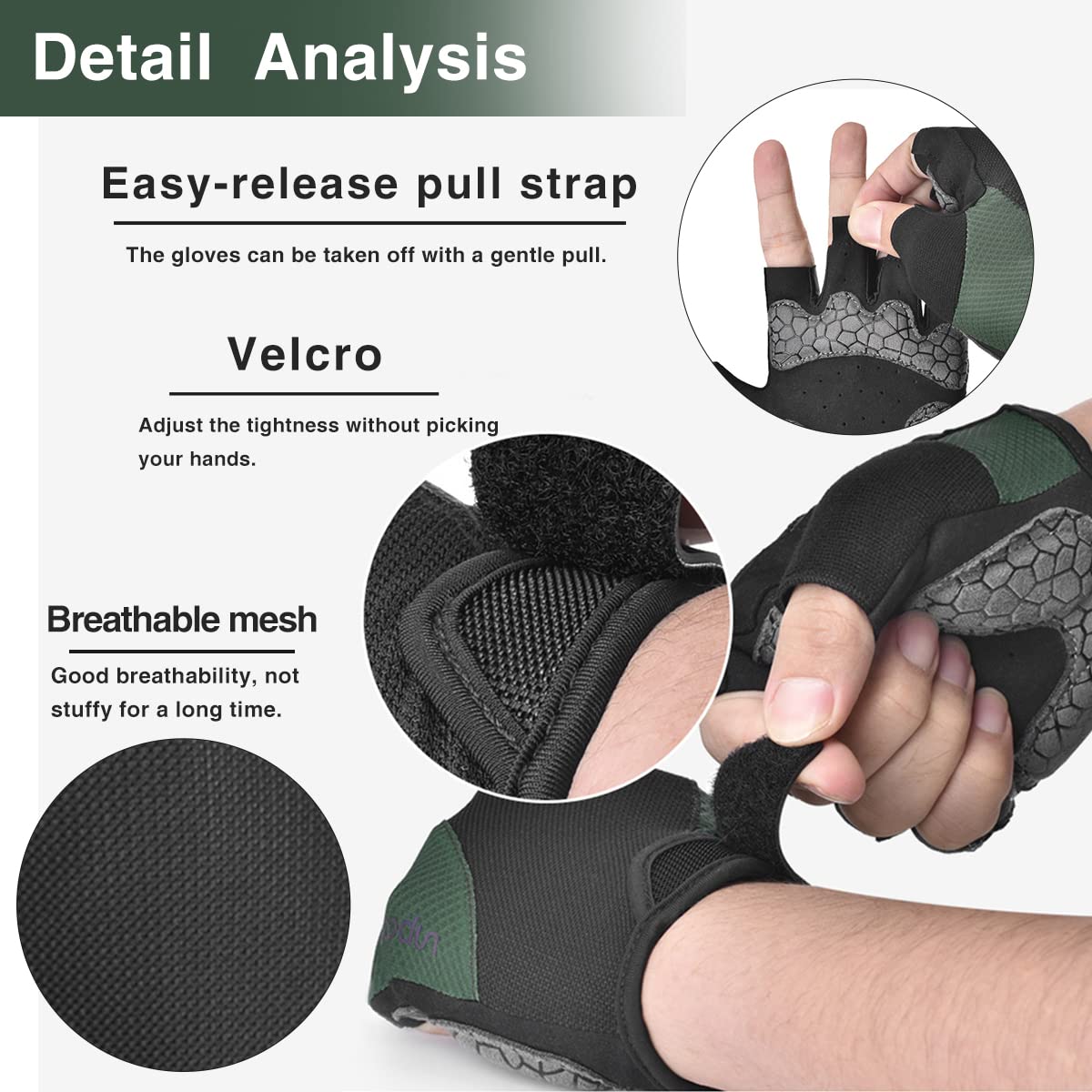 Ultimate Grip and Flexibility: Half Finger Cycling Gloves for Cyclists BOODUN 2111411