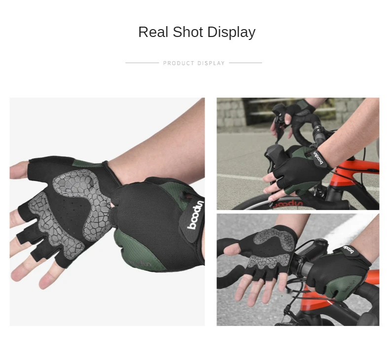 Ultimate Grip and Flexibility: Half Finger Cycling Gloves for Cyclists BOODUN 2111411