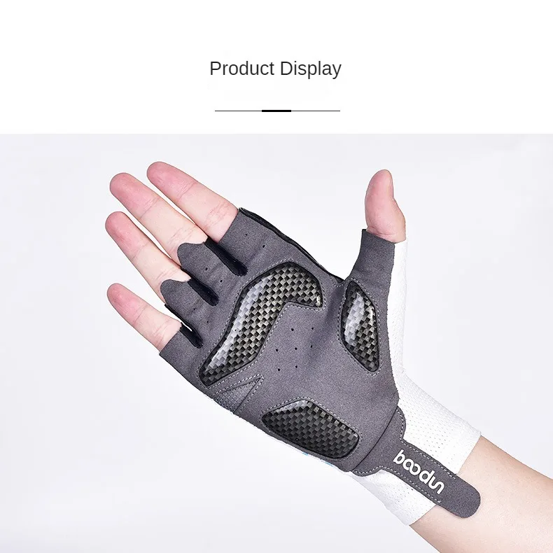 Ventilated Performance: Half Finger Cycling Gloves for Breathable Riding BOODUN 2101249