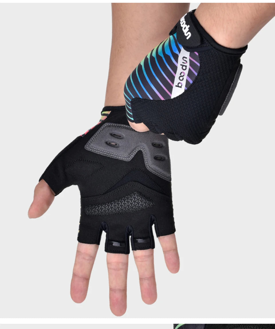 Gear Up for the Road: High-Quality Half Finger Cycling Gloves BOODUN 2111409