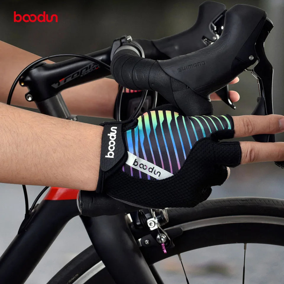 Gear Up for the Road: High-Quality Half Finger Cycling Gloves BOODUN 2111409