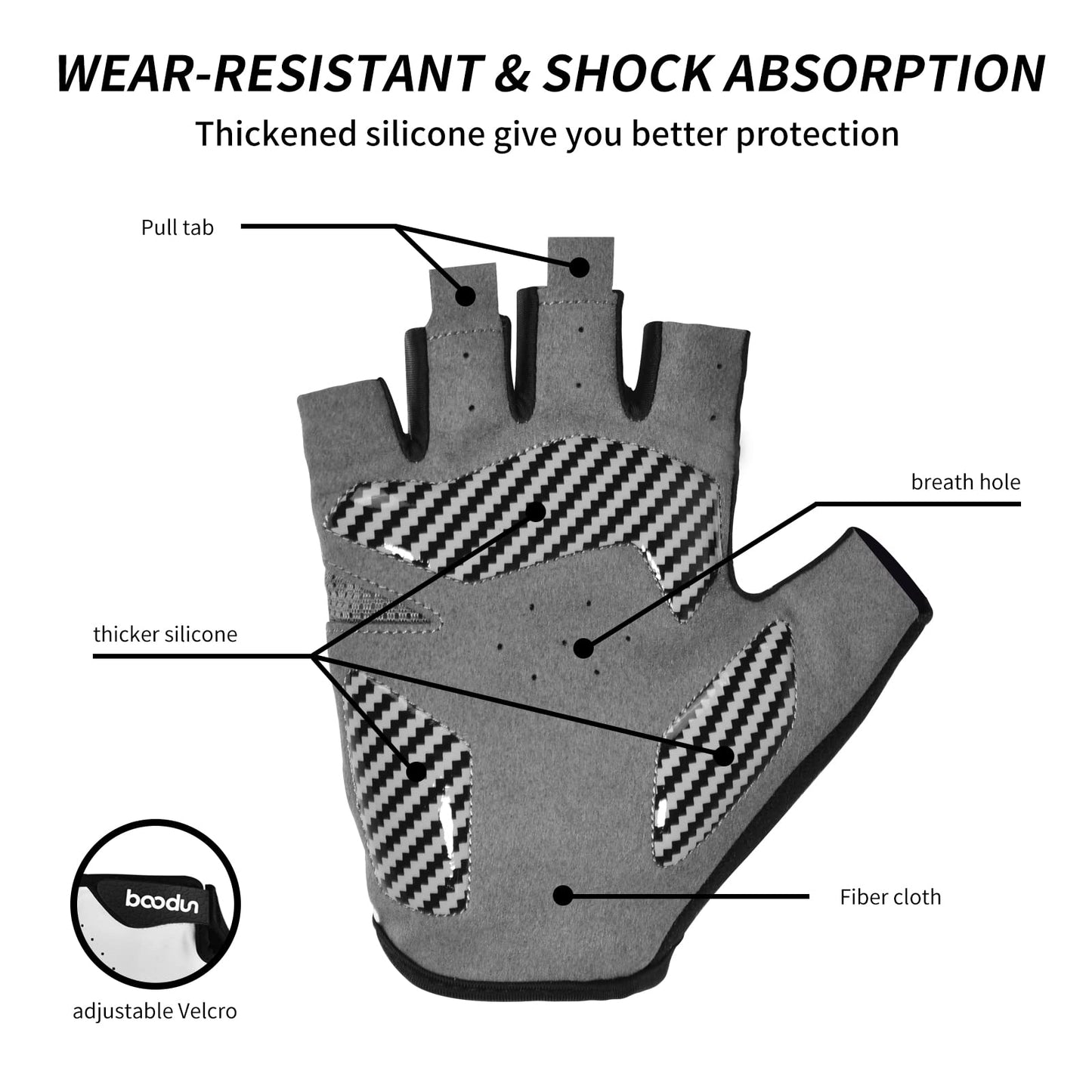 Ride in Style: Premium Half Finger Cycling Gloves for Maximum Comfort BOODUN 2101255
